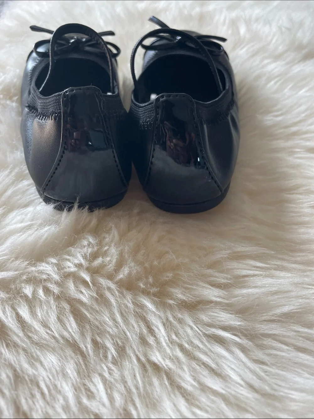 The Children's Place Black Mary Jane Flats with Bow Detail